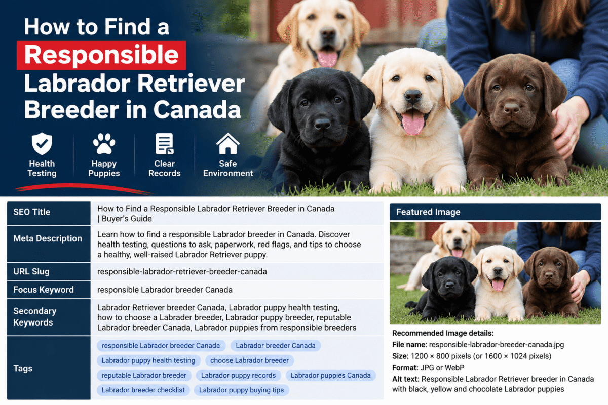 Responsible Labrador Breeder in Canada